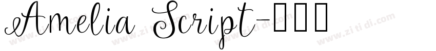 Amelia Script字体转换